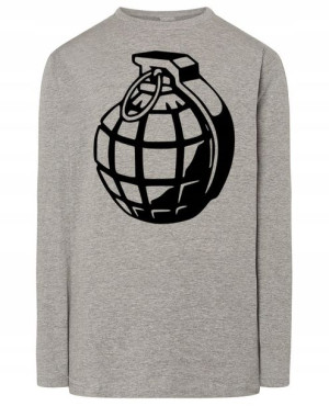 Longsleeve męski fajny nadruk GRANAT r.3XL