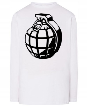 Longsleeve męski fajny nadruk GRANAT r.M