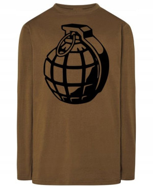 Longsleeve męski fajny nadruk GRANAT r.S