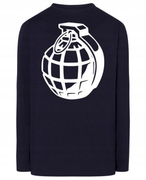 Longsleeve męski fajny nadruk GRANAT r.XL
