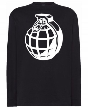 Longsleeve męski fajny nadruk GRANAT r.XS