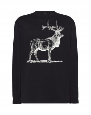 Longsleeve męski FAJNY nadruk JELEŃ r.S