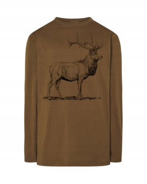 Longsleeve męski FAJNY nadruk JELEŃ r.XXL