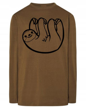 Longsleeve męski fajny nadruk LENIWIEC r.L