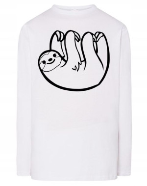 Longsleeve męski fajny nadruk LENIWIEC r.S