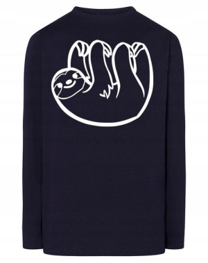 Longsleeve męski fajny nadruk LENIWIEC r.XS