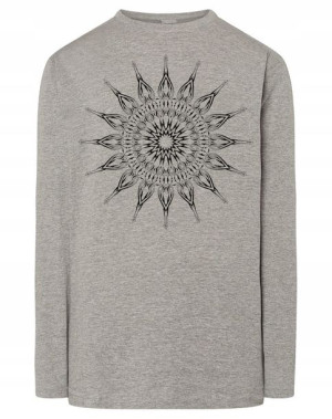 Longsleeve męski fajny nadruk MANDALA r.3XL