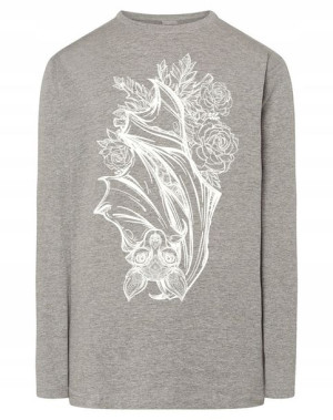 Longsleeve męski fajny nadruk NIETOPERZ r.S