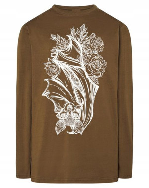 Longsleeve męski fajny nadruk NIETOPERZ r.S