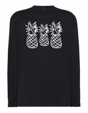 Longsleeve męski fajny nadruk owoc Ananasy r.S