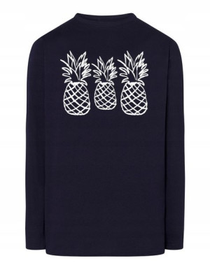 Longsleeve męski fajny nadruk owoc Ananasy r.S