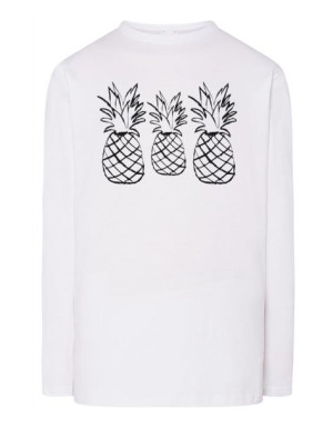 Longsleeve męski fajny nadruk owoc Ananasy r.XL