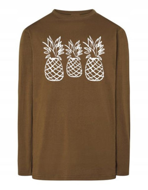 Longsleeve męski fajny nadruk owoc Ananasy r.XL