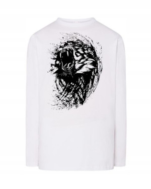 Longsleeve męski FAJNY nadruk RYK TYGRYS r.3XL