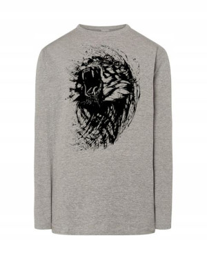 Longsleeve męski FAJNY nadruk RYK TYGRYS r.L
