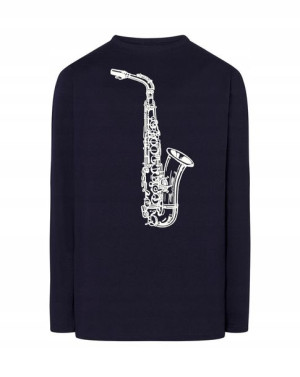 Longsleeve męski fajny nadruk SAKSOFON r.3XL