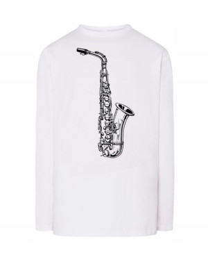 Longsleeve męski fajny nadruk SAKSOFON r.4XL