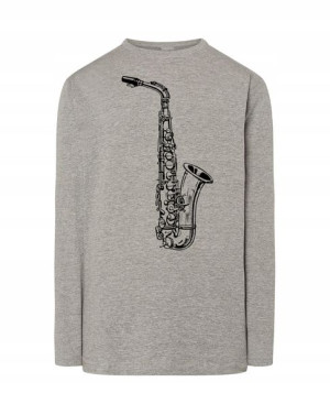 Longsleeve męski fajny nadruk SAKSOFON r.L