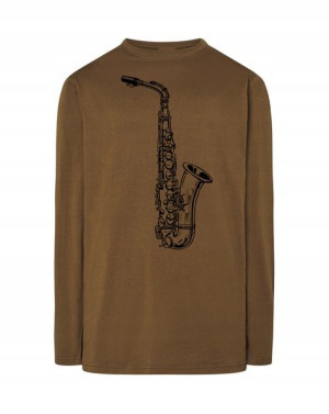 Longsleeve męski fajny nadruk SAKSOFON r.XXL