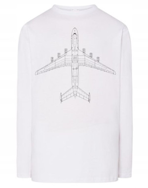 Longsleeve męski fajny nadruk SAMOLOT r.4XL