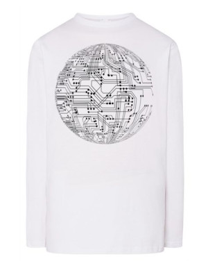 Longsleeve męski fajny nadruk ŚCIEŻKA PCB r.4XL