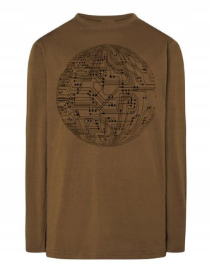 Longsleeve męski fajny nadruk ŚCIEŻKA PCB r.S