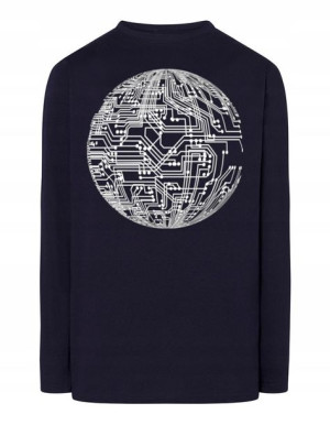 Longsleeve męski fajny nadruk ŚCIEŻKA PCB r.XXL