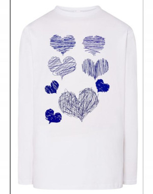 Longsleeve męski fajny nadruk SERCA r.3XL