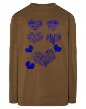 Longsleeve męski fajny nadruk SERCA r.XS