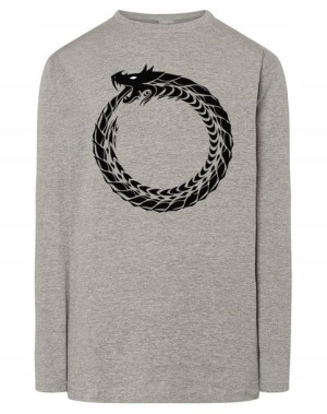 Longsleeve męski fajny nadruk SMOK r.XS