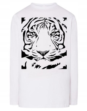 Longsleeve męski fajny nadruk TYGRYS r.3XL