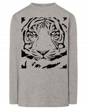 Longsleeve męski fajny nadruk TYGRYS r.5XL