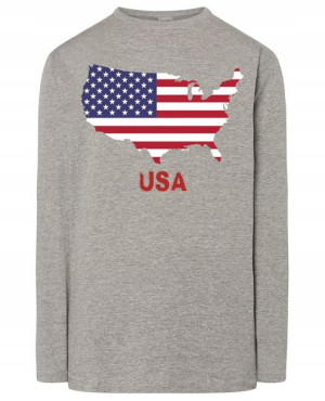 Longsleeve męski fajny nadruk USA r.4XL