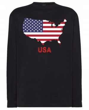 Longsleeve męski fajny nadruk USA r.5XL