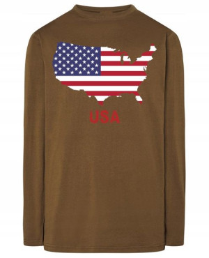 Longsleeve męski fajny nadruk USA r.XS