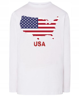 Longsleeve męski fajny nadruk USA r.XXL