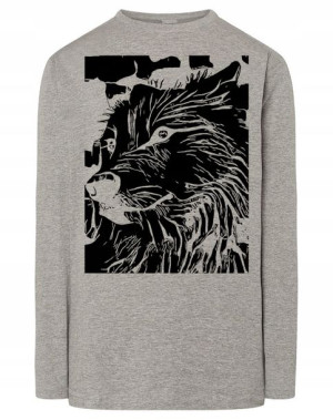 Longsleeve męski fajny nadruk WILK r.5XL