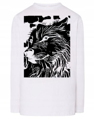 Longsleeve męski fajny nadruk WILK r.XS
