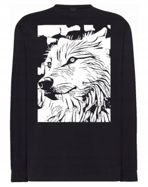 Longsleeve męski fajny nadruk WILK r.XS