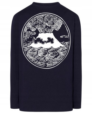 Longsleeve męski fajny nadruk WULKAN r.5XL