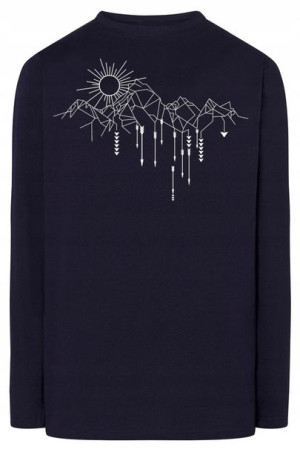 Longsleeve męski nadruk art line GÓRY r.3XL