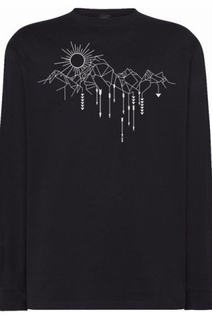 Longsleeve męski nadruk art line GÓRY r.5XL