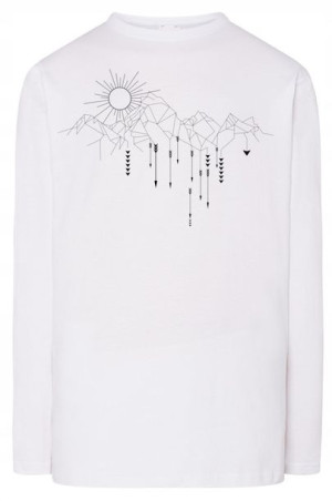 Longsleeve męski nadruk art line GÓRY r.XS