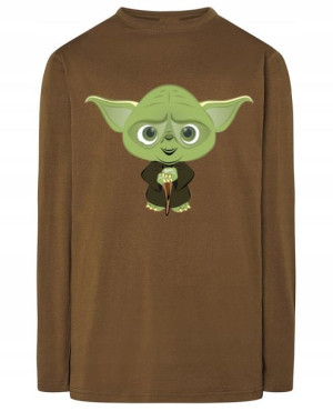 Longsleeve męski nadruk art work Yoda r.S