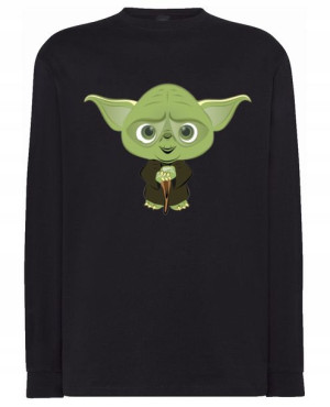 Longsleeve męski nadruk art work Yoda r.XL