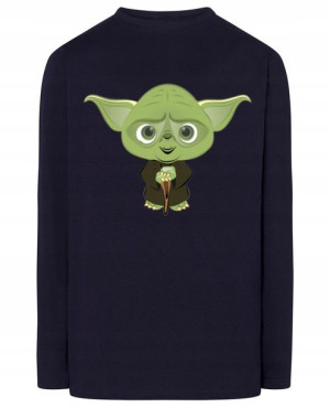 Longsleeve męski nadruk art work Yoda r.XS