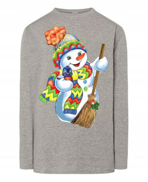 Longsleeve męski nadruk Bałwan Święta Rozm.4XL