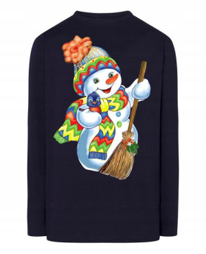 Longsleeve męski nadruk Bałwan Święta Rozm.4XL