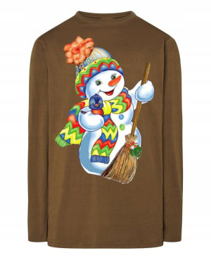 Longsleeve męski nadruk Bałwan Święta Rozm.S