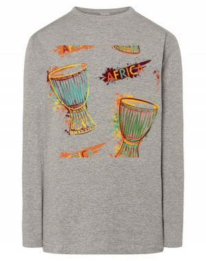 Longsleeve męski nadruk bębenki Afryka r.3XL